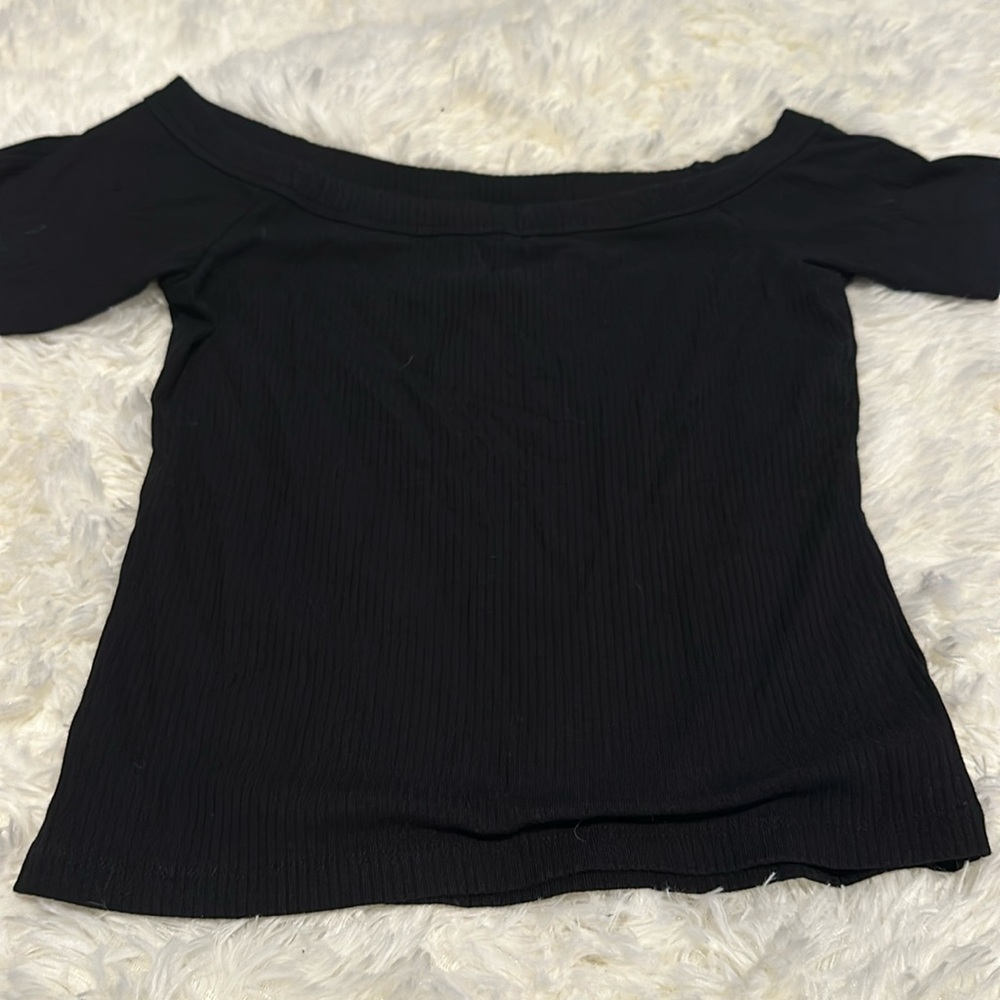 Black off the shoulder top